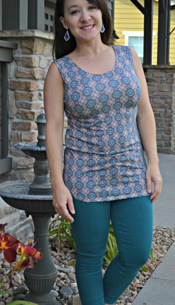 Front of Berice Crossback knit Top