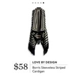 Love by Design Borris Sleeveless Striped Cardigan