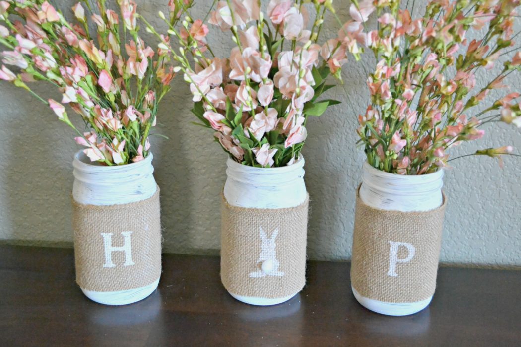 Easter Crafts - HOP Mason Jars