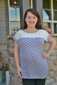 Dalzie Maternity Lace Detail Knit Top