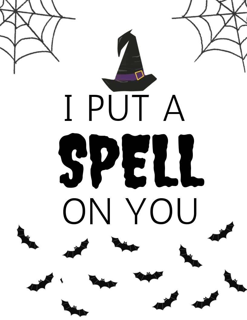 Halloween Printable – I Put A Spell On You