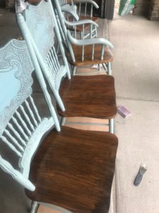 Pressed back Chairs Makeover