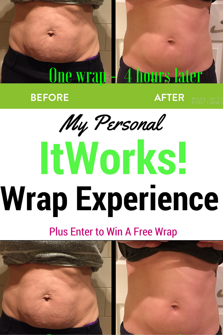 Before and After Photos of my first ItWorks Wrap